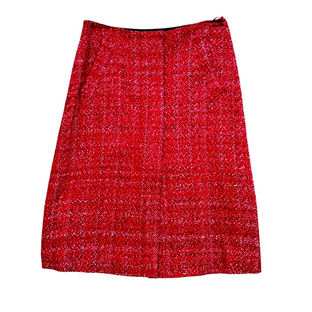 ESCADA black, white tweed on red, size 34EU, NWT